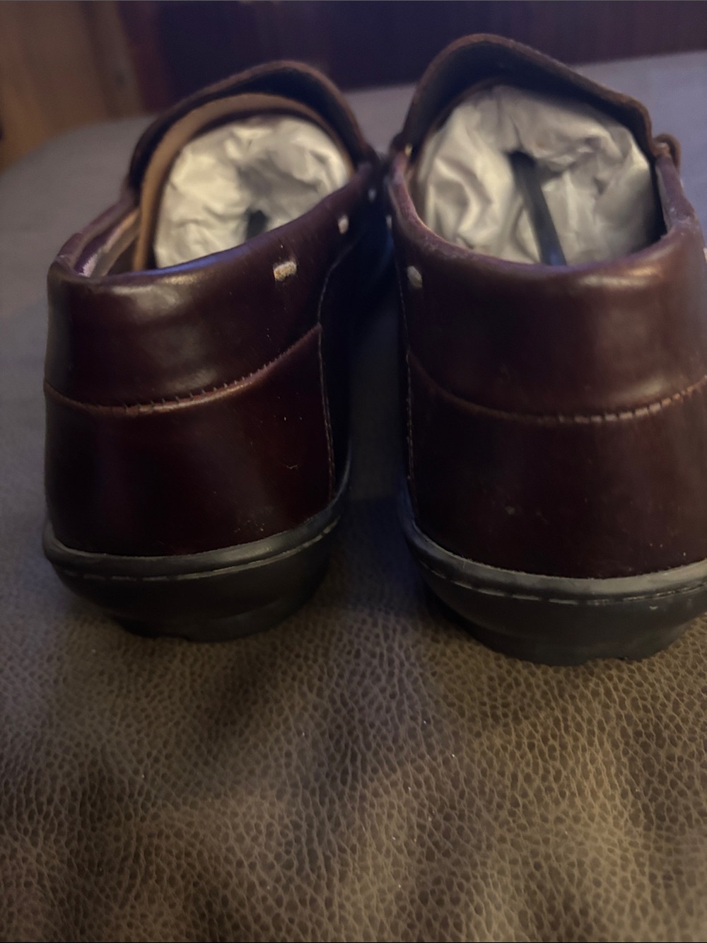 Johnston & Murphy Men's Brown Leather Penny Loafers - Picture 4 of 8